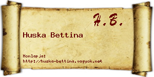 Huska Bettina névjegykártya